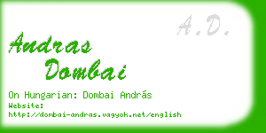 andras dombai business card